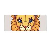 YYHWHJDE Cartoon Cute Little Lion Prints Extra Large Mouse Pad Strong Adhesion, Durable, Precise Locking Edge 12x31.5in