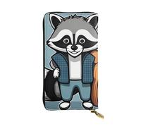 YYHWHJDE Cartoon Cute Raccoon Printed Quality Leather Long Clutch Wallet Designed for Fashion Girls and Women Stylish 7.48 x 4.13 in