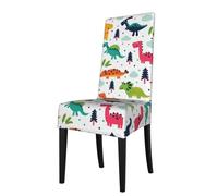 YYHWHJDE Cartoon Dinosaur Prints Dining Chair Throw Covers - Stretchable Slipcovers, Revitalize Your Chairs Instantly