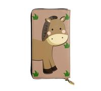 YYHWHJDE Cartoon Donkey Printing Quality Leather Long Clutch Wallet Designed for Fashion Girls and Women Stylish 7.48 x 4.13 in