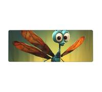 YYHWHJDE Cartoon Dragonfly Picture Extra Large Mouse Pad, Computer Office Anti Slip Gaming Keyboard Thickened Version 12x31.5in