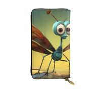 YYHWHJDE Cartoon Dragonfly Printing Quality Leather Long Clutch Wallet Designed for Fashion Girls and Women Stylish 7.48 x 4.13 in