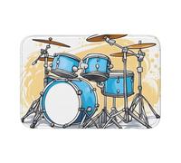 YYHWHJDE Cartoon Drummer Knock Pattern Anti slip and thickened floor mat suitable for bathrooms, bedrooms, washable carpet floor mats 16X24 in