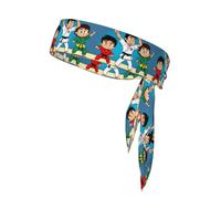 YYHWHJDE cartoon karate Pattern Sports headscarf, sweat absorbing and breathable, motion headband, double-sided kerchief