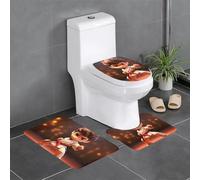 YYHWHJDE cartoon karate Picture Anti slip floor mat three piece set bathroom carpet anti slip durable