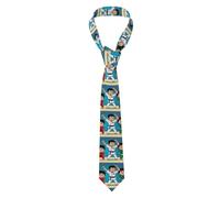 YYHWHJDE cartoon karate Prints Men's tie classic style suit cravat suitable for holidays and work