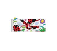 YYHWHJDE Cartoon Ladybug Flower Prints Baby Bow Headband - Soft & Stretchy Newborn Throw for Cute Baby Girls 0-6 Months