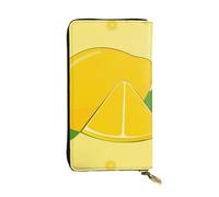 YYHWHJDE Cartoon Lemon Printing Quality Leather Long Clutch Wallet Designed for Fashion Girls and Women Stylish 7.48 x 4.13 in