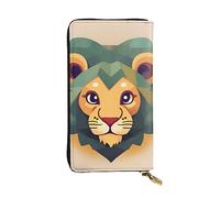 YYHWHJDE Cartoon Lion Printing Quality Leather Long Clutch Wallet Designed for Fashion Girls and Women Stylish 7.48 x 4.13 in