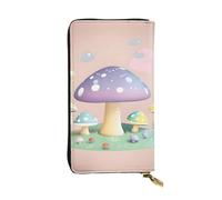 YYHWHJDE Cartoon Mushroom Printing Quality Leather Long Clutch Wallet Designed for Fashion Girls and Women Stylish 7.48 x 4.13 in