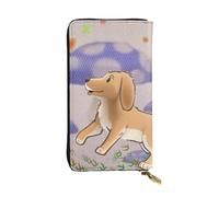 YYHWHJDE Cartoon Mushroom with Dog Picture Quality Leather Long Clutch Wallet Designed for Fashion Girls and Women Stylish 7.48 x 4.13 in