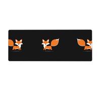 YYHWHJDE Cartoon Orange Fox Prints Extra Large Mouse pad Mousepad 12x31.5in for Office Gaming Learning