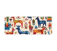 YYHWHJDE Cartoon Otomi Animals Picture Extra Large Mouse Pad, Computer Office Anti Slip Gaming Keyboard Thickened Version 12x31.5in