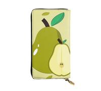 YYHWHJDE Cartoon pear Printing Quality Leather Long Clutch Wallet Designed for Fashion Girls and Women Stylish 7.48 x 4.13 in