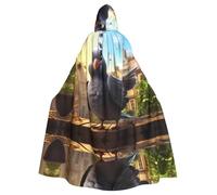 YYHWHJDE cartoon pigeon Prints Halloween Adult Hooded Cloak for Parties and Costumes