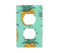 YYHWHJDE Cartoon Pineapple Pattern Double Socket Wall Panel Decorative for Residential and Commercial Areas 4.5x2.76in