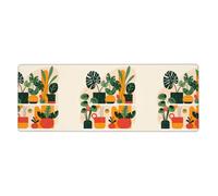 YYHWHJDE Cartoon Potted Turtle Back Bamboo Pattern Extra Large Mouse Pad, Computer Office Anti Slip Gaming Keyboard Thickened Version 12x31.5in