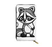 YYHWHJDE Cartoon Raccoon Picture Quality Leather Long Clutch Wallet Designed for Fashion Girls and Women Stylish 7.48 x 4.13 in