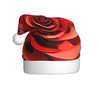 YYHWHJDE Cartoon Red Flower Vortex Spiral Pattern Christmas Hat for Adult quality festive accessory crafted soft, lightweight