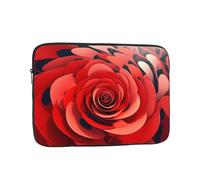 YYHWHJDE Cartoon Red Flower Vortex Spiral Pattern Shockproof Portable Laptop 15 inch Sleeve Bag for Men and Women - Ideal for Business Travel, School, and Daily Use