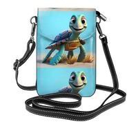 YYHWHJDE Cartoon Sea Turtle Prints Small Leather Women'S Crossbody Flip Phone Bag, Waterproof And Durable