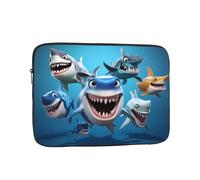 YYHWHJDE Cartoon Sharks Printing Portable Laptop Sleeve Case 12 inch Shockproof Bag for Men and Women Business Travel, and Office Daily Use