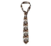 YYHWHJDE Cartoon Sloth Pattern Men's tie classic style suit cravat suitable for holidays and work