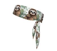 YYHWHJDE Cartoon Sloth Prints Sports Double-Sided Headscarf Quick Drying, Moisture Wicking for Women, Girls, and Men
