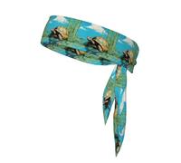 YYHWHJDE cartoon turtle Prints Sports Double-Sided Headscarf for Women and Men Adjustable for All Head Circumferences