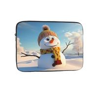 YYHWHJDE Cartoon Winter Snowman Pattern Shockproof Portable Laptop 17 inch Sleeve Bag for Men and Women - Ideal for Business Travel, School, and Daily Use