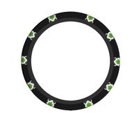 YYHWHJDE Cat Holding Clover Prints Quality Steering Wheel Grip - Quality Neoprene Cover for Universal Vehicle Protection