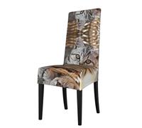 YYHWHJDE Cat Prints Dining Chair Throw Covers - Stretchable Slipcovers, Revitalize Your Chairs Instantly