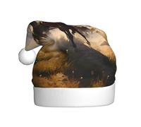 YYHWHJDE Cattle and horses on the grassland Prints Christmas Hat for Adult for men and women clothing headband for festive occasions