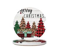 YYHWHJDE Ceramic Car Coasters 2 Pcs - Absorbent Cup Holder Coasters