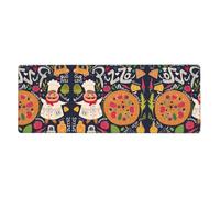 YYHWHJDE Chef Pizza Extra Large Rubber Desk Mat 12x31.5in