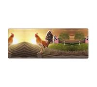 YYHWHJDE Chicken Rooster Mouse Pad 12x31.5in Extended Gaming Surface