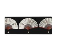 YYHWHJDE Chinese Fan Prints Extra Large Mouse pad Mousepad 12x31.5in for Office Gaming Learning
