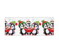 YYHWHJDE Christmas Penguin Mouse Pad 12x31.5in Extended Gaming Surface