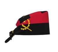 YYHWHJDE Cleaning Working Cap Angola Flag Prints - Soft for Women & Men, Adjustable, Breathable Black