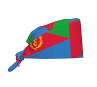 YYHWHJDE Cleaning Working Cap Eritrean Flag Printed Chef Hat for Women & Men, Adjustable, Breathable Black