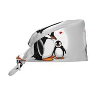 YYHWHJDE Cleaning Working Cap I Love Penguins Printed Chef Hat for Women & Men, Adjustable, Breathable Black