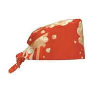 YYHWHJDE Cleaning Working Cap Little Corgi in Popcorn Printed Chef Hat for Women & Men, Adjustable, Breathable Black