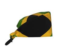 YYHWHJDE Cleaning Working Cap Old Jamaican Flag Printed Chef Hat for Women & Men, Adjustable, Breathable Black