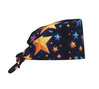 YYHWHJDE Cleaning Working Cap Shining Stars in The Night Sky Prints - Soft for Women & Men, Adjustable, Breathable Black