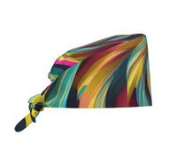 YYHWHJDE Cleaning Working Cap Spiral Optical Illusion GIF Printed Chef Hat for Women & Men, Adjustable, Breathable Black