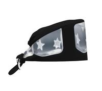 YYHWHJDE Cleaning Working Cap Stars trapped in ice Printed Chef Hat for Women & Men, Adjustable, Breathable Black