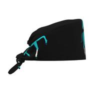 YYHWHJDE Cleaning Working Cap Teal Unicorn Printed Chef Hat for Women & Men, Adjustable, Breathable