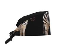 YYHWHJDE Cleaning Working Cap The Honest Zebra Printed Chef Hat for Women & Men, Adjustable, Breathable Black