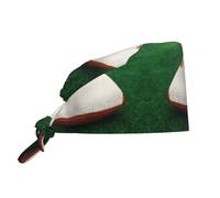 YYHWHJDE Cleaning Working Cap White Rugby Ball Printed Chef Hat for Women & Men, Adjustable, Breathable