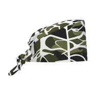 YYHWHJDE Cleaning Working Cap White Tree Camo Printed Chef Hat for Women & Men, Adjustable, Breathable